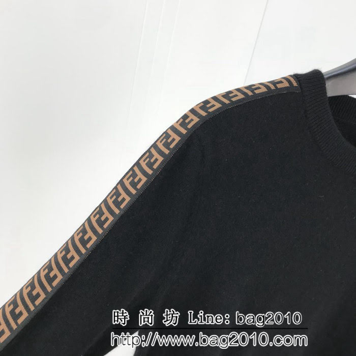 FENDI芬迪 18SS秋冬新款 織帶logo 保暖舒適 男款毛衣 訂制美麗奴羊毛 打底百搭款 ydi2410